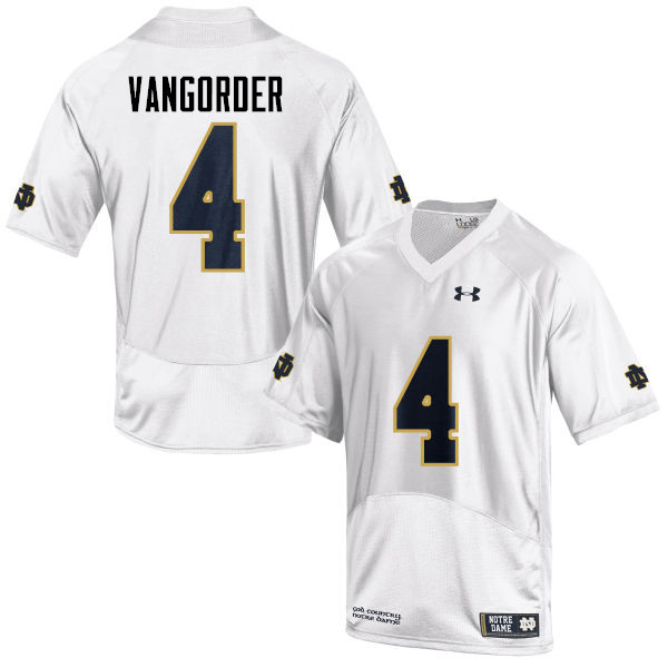 Men #4 Montgomery VanGorder Notre Dame Fighting Irish College Football Jerseys-White